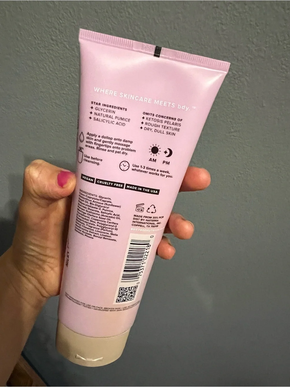bdy by Tree Hut Glow Body Buff - Pink